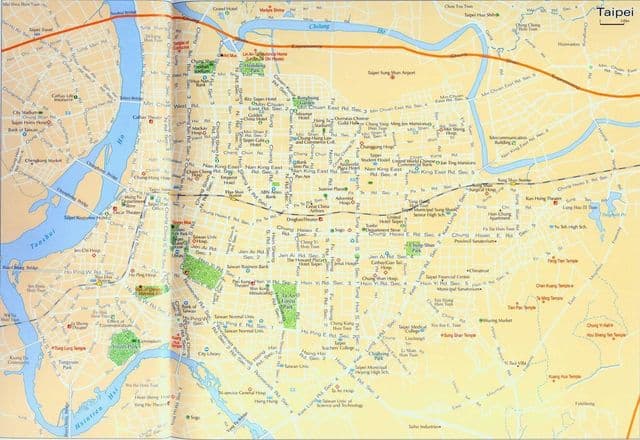 Mapa das ruas de Taipé
